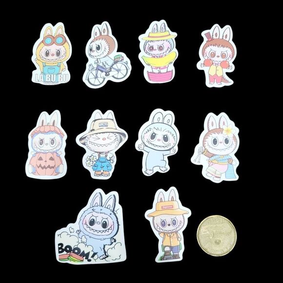 3/$20 10Pcs Brand New Labubu Waterproof Stickers - Picture 1 of 1